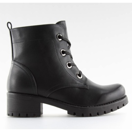 Bottines noires à lacets HQ891 noir