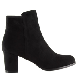 Bottes noires classiques à talon So-208 le noir