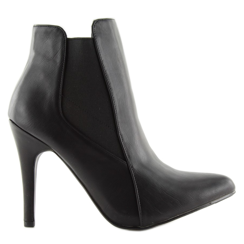 Bottes Noires à Talons Hauts Noir Mat 9095-43A le noir