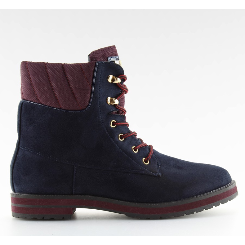 Bottines à lacets, bleu marine