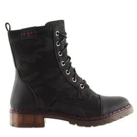 Bottines noires à lacets A-26 noir le noir