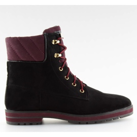 Bottines à lacets noires 1539 Noir le noir