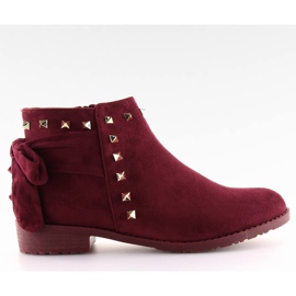 Jodhpur bottines avec bordeaux LL-168 rouge