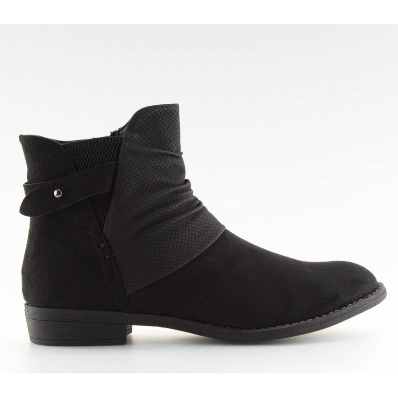 Bottes à talon plat noir 303 noir le noir