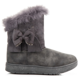 Bottes de neige avec nœud gris