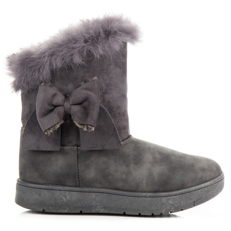 Bottes de neige avec nœud gris