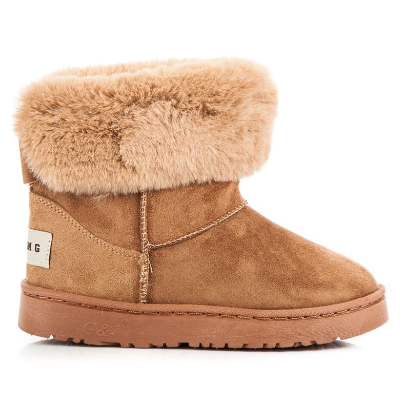 Bella Paris Bottes de neige avec un arc brun