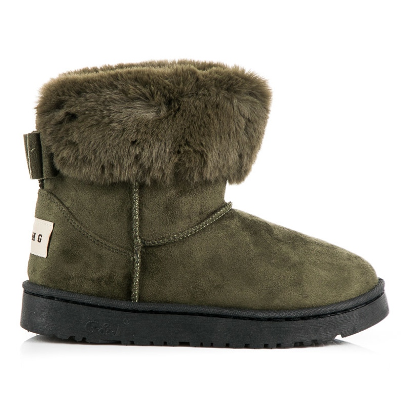 Bella Paris Bottes de neige avec un arc vert