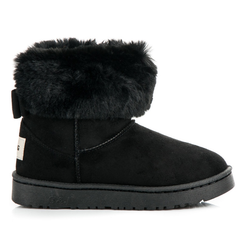Bella Paris Bottes de neige avec nœud le noir
