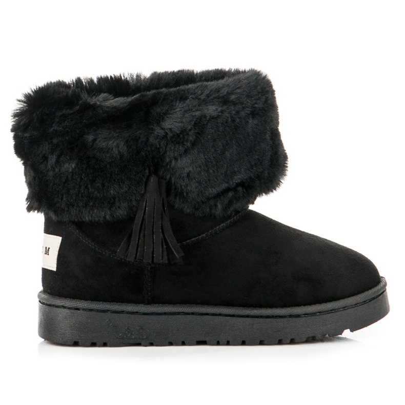 Bella Paris Mukluki à franges le noir Bella Paris Mukluki à franges le noir
