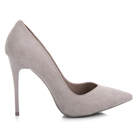 Vinceza Escarpins en daim gris