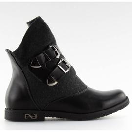Boots dessus feutre noir X659-1 noir