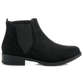 Bottines Jodhpur en daim noir le noir