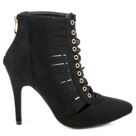 Cm Paris Bottines ajourées le noir