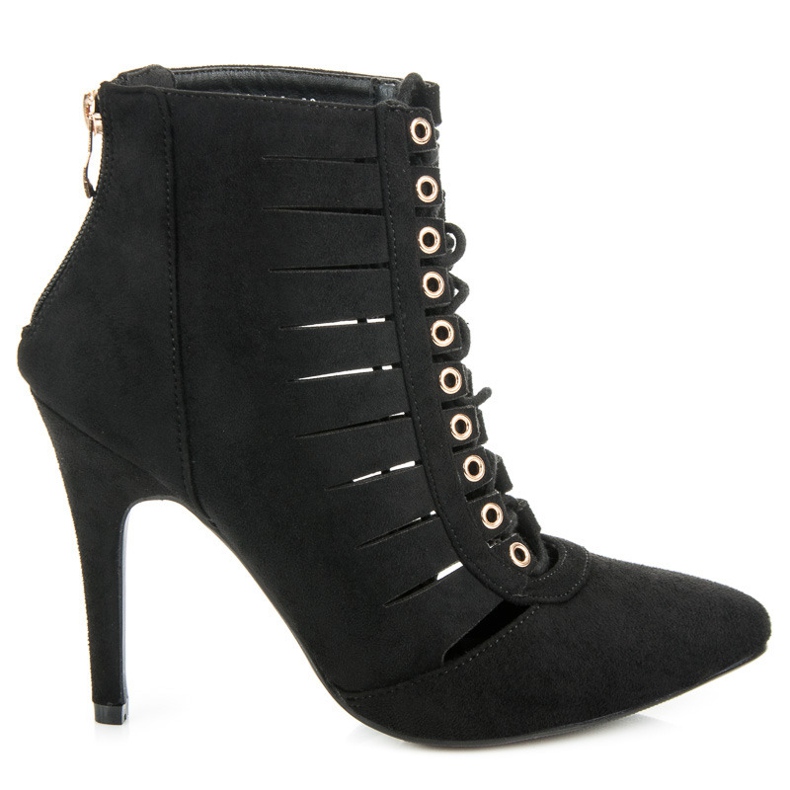 Cm Paris Bottines ajourées le noir