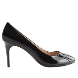 Escarpins pour femmes laqué noir L7073 Noir le noir