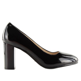 Escarpins à talons larges noirs B-59 Noir