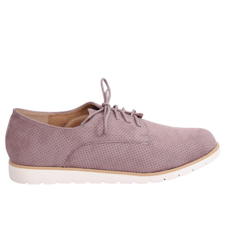 Mocassins femme violet à lacets T297 Violet