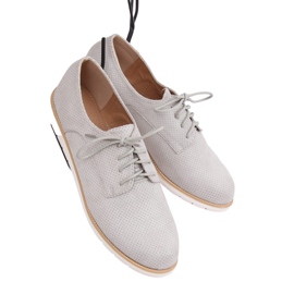 Gris Mocassins femme à lacets T297 Gris Gris Mocassins femme à lacets T297 Gris