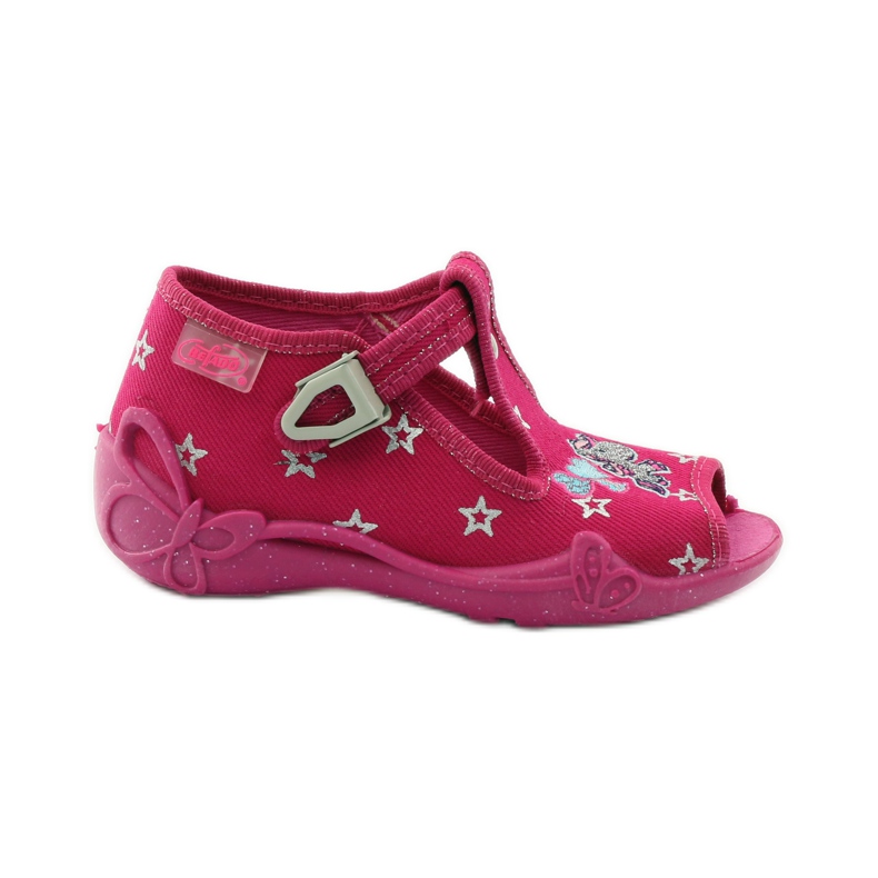 Befado chaussures pour enfants pantoufles 213p102 rose gris