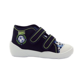 Befado chaussures pour enfants baskets pantoufles 212P052 bleu marine bleu blanc