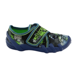 Chaussons garçon Befado 273y226 motocross bleu marin vert
