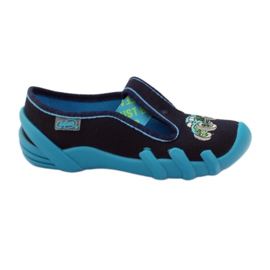Befado chaussures pour enfants pantoufles 290x161 bleu marine bleu vert