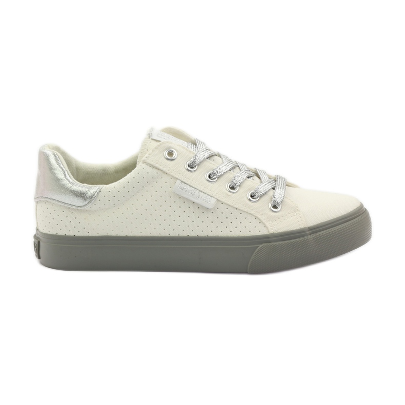 Big Star Baskets grandes étoiles AA274A053 blanche argent gris