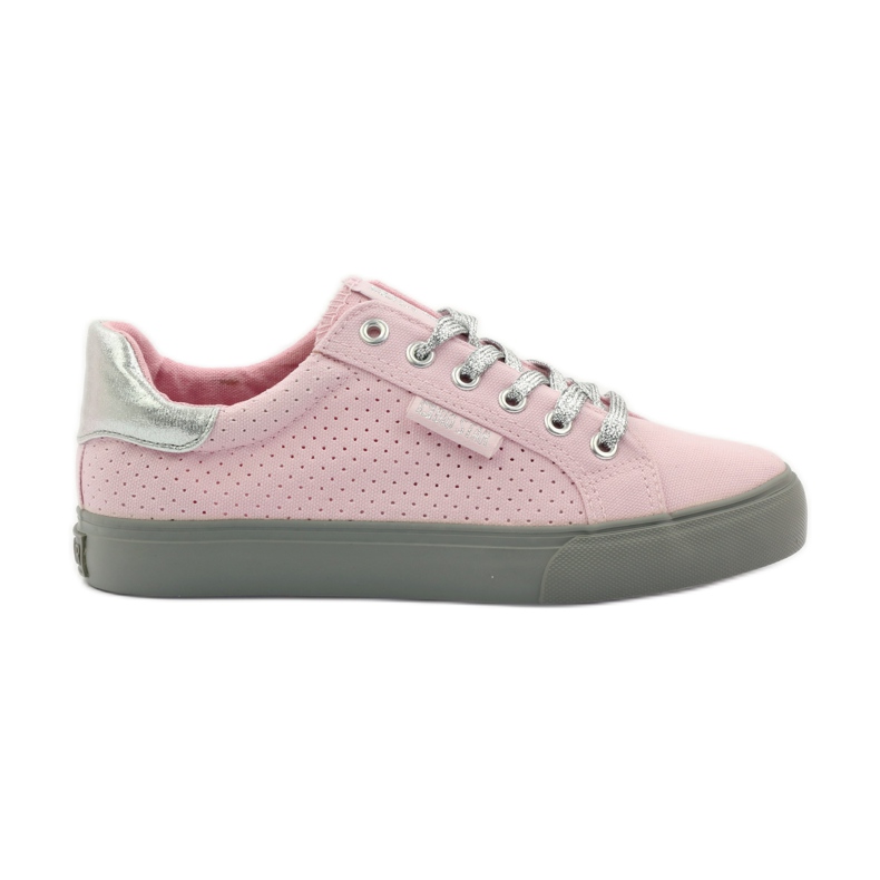 Baskets nouées Big star 274054 gris rose