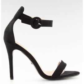 Noir NF-17 Sandales noires à talon haut