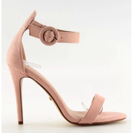 Sandales roses NF-17 roses sur talon haut Sandales roses NF-17 roses sur talon haut