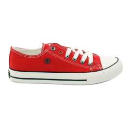Baskets nouées Big star 274020 blanc rouge
