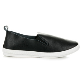 Slipons en similicuir le noir