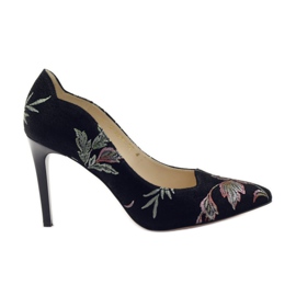 Anis Escarpins Broderie Épingle 4566 noir le noir