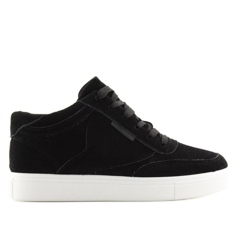 Baskets femme en daim noir NB171P Noir le noir