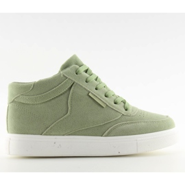 Baskets femme en daim vert NB171P Vert