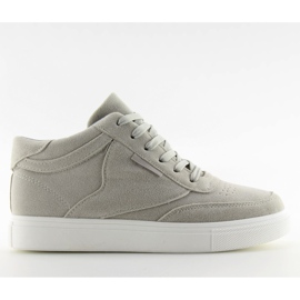 Baskets femme en daim gris LT.GRAY