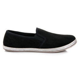 Mckeylor Espadrilles en daim à enfiler noir