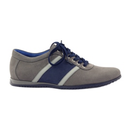 Chaussures de sport grises Badura 3360 bleu marine