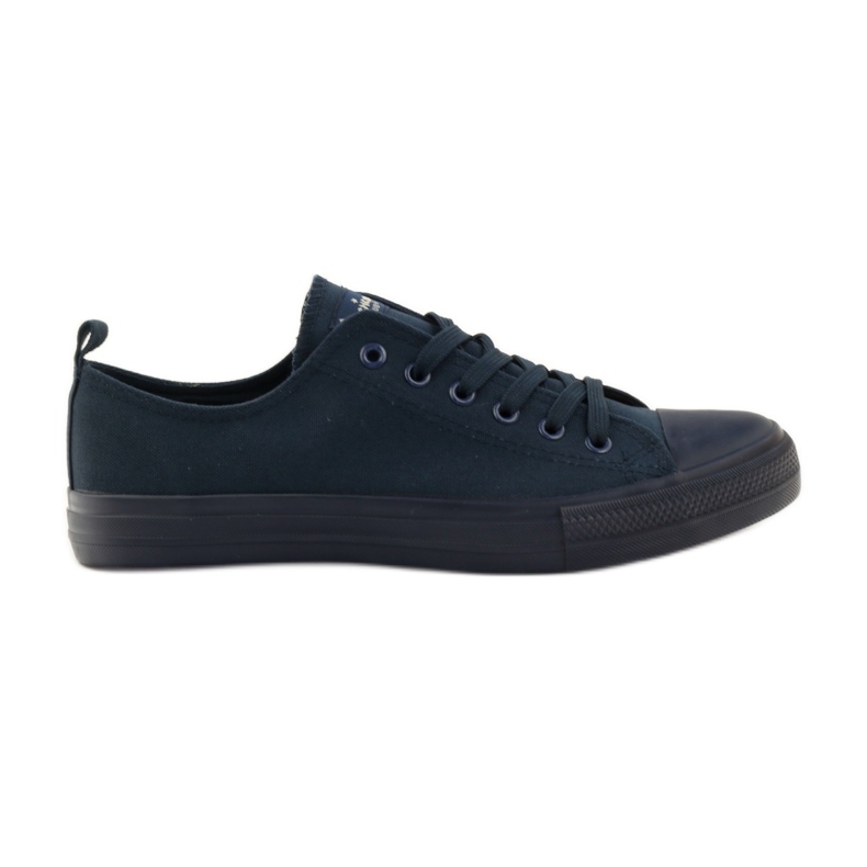 Chaussures femme nouées baskets American Club LH08 bleu marine