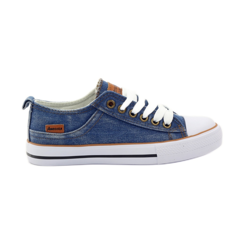 American Club DK jeans baskets américaines bleu brun