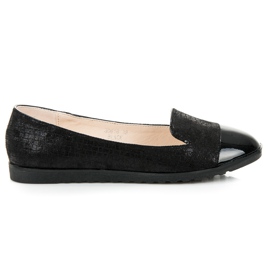 Nio Nio Ballerines à bout verni noir