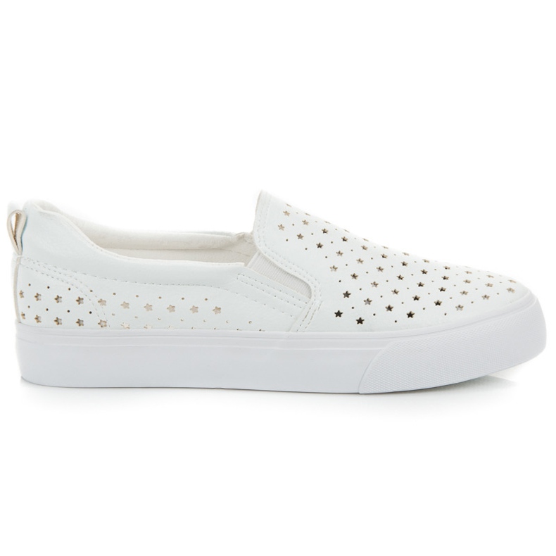 Slipons blancs ajourés blanche Slipons blancs ajourés blanche