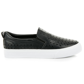 Slipons ajourés noirs le noir