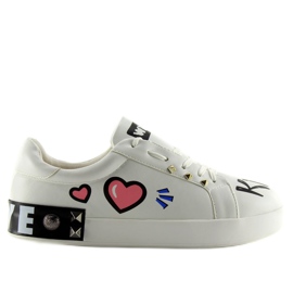 Baskets blanches avec inscriptions T302 White