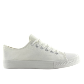 Baskets blanches monochromes femme