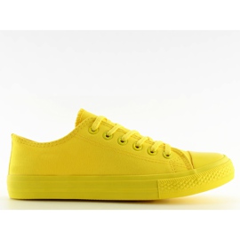 Baskets pour femmes monochromes jaunes NB176 Jaune