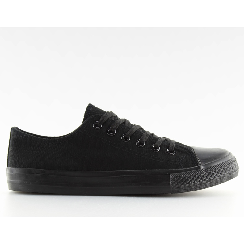 Baskets femme noires monochromes noires le noir