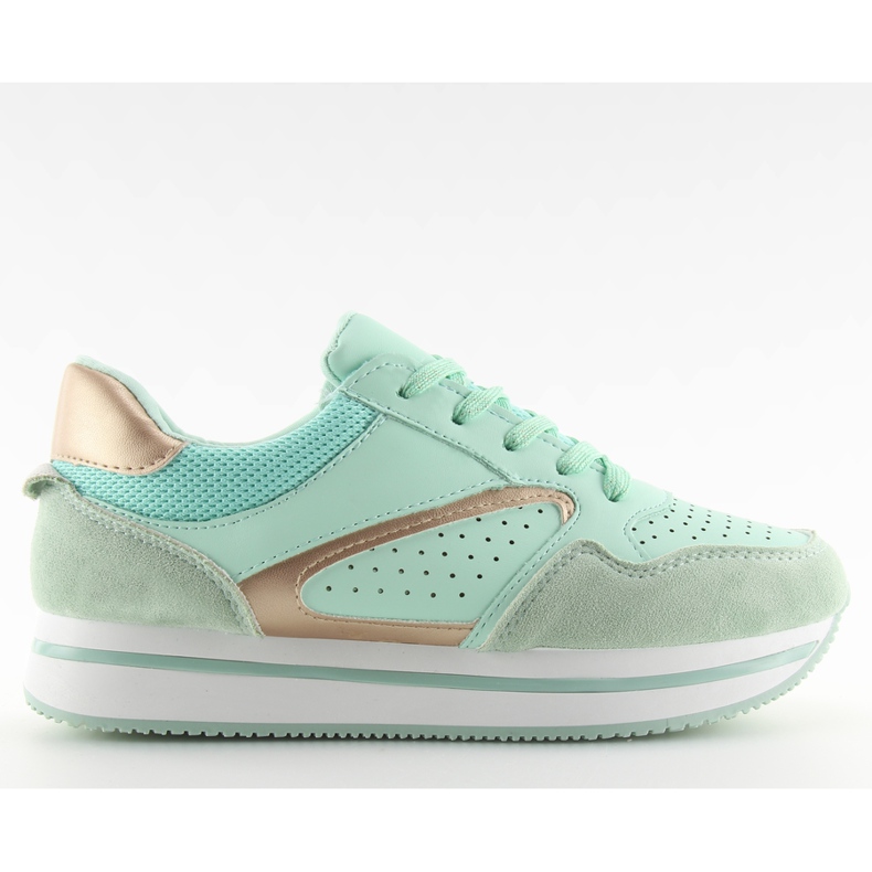 Chaussures de sport à semelles hautes menthe vert