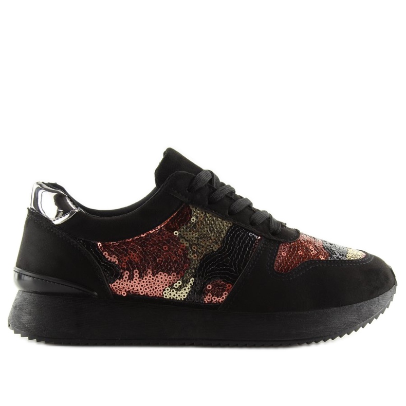 Noir LH10P Chaussures de sport à sequins noirs le noir gris jaune rouge